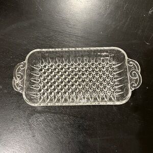 🔮Cut Crystal Art Deco Style Clear Dish with Handles🔮